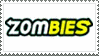the word 'Zombies' written in the subway logo font, it then changes to say 'Eat Flesh'.